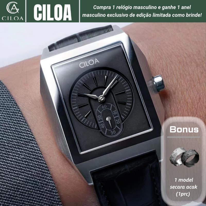 [CILOA] Relógio de quartzo à prova d'água da moda masculina mais recente, simples, combinado, uso em várias ocasiões 517