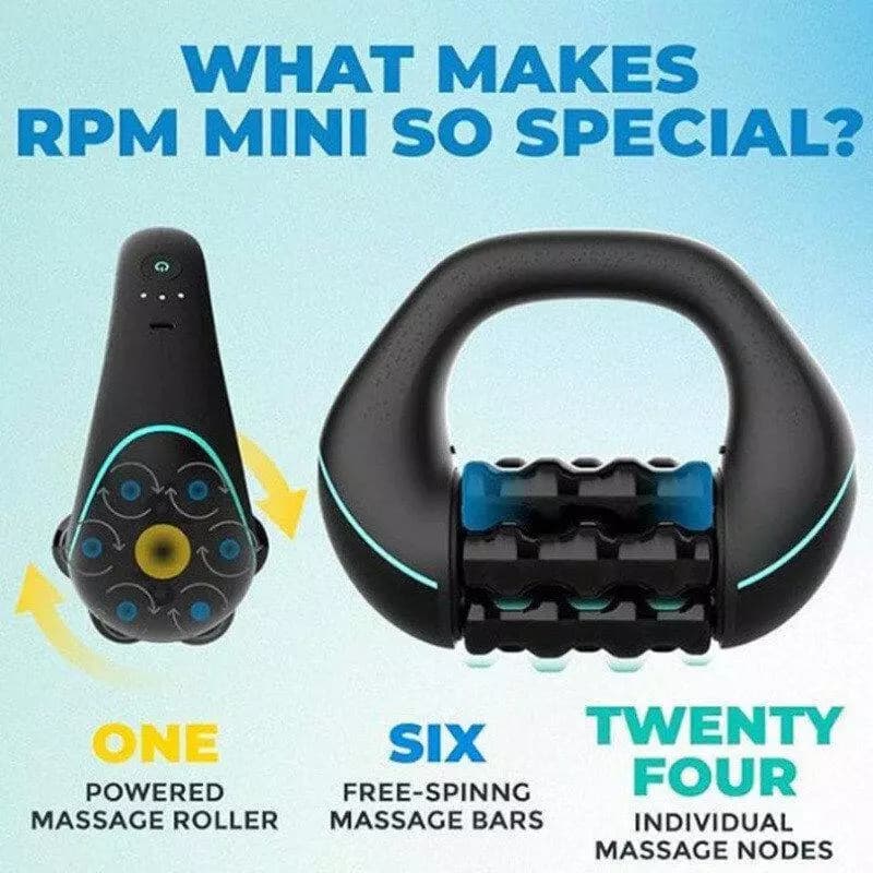 Massageador Corporal Elétrico com Rolo Motorizado – 3 Velocidades/Relaxamento Muscular /Massageador De Vibração Portátil