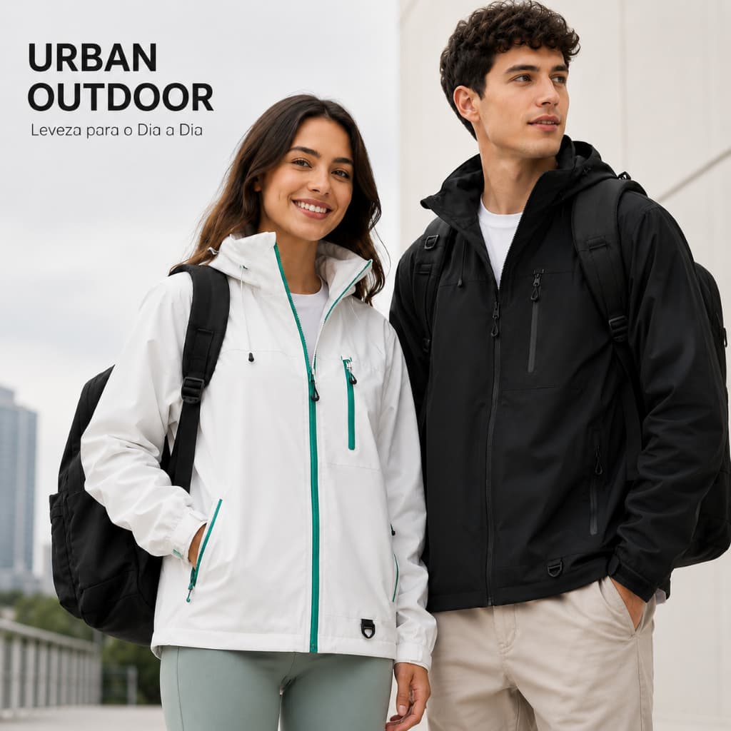 Corta Vento Unissex Casaco Leve Impermeavel Colorblock Moda Faculdade Academia Estiloso Jovem