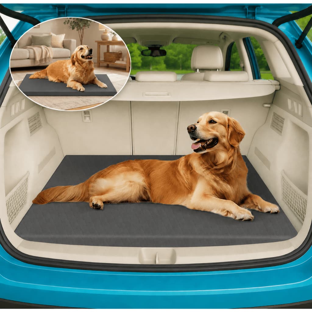 Capa de banco de carro Impermeável Banco Carro Pet Fundo Duro Suporte Versão Portátil