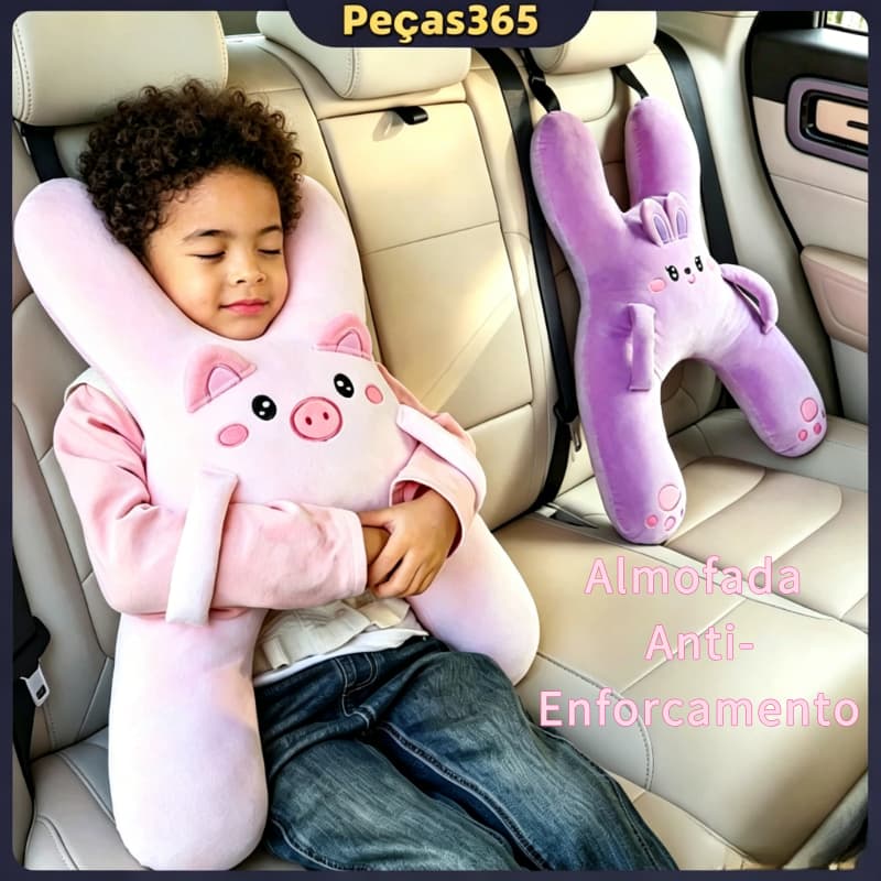 Almofada de Bebê Anti-enforcamento Travesseiro Infantil Carro Pelúcia Macia Protetor de Pescoço