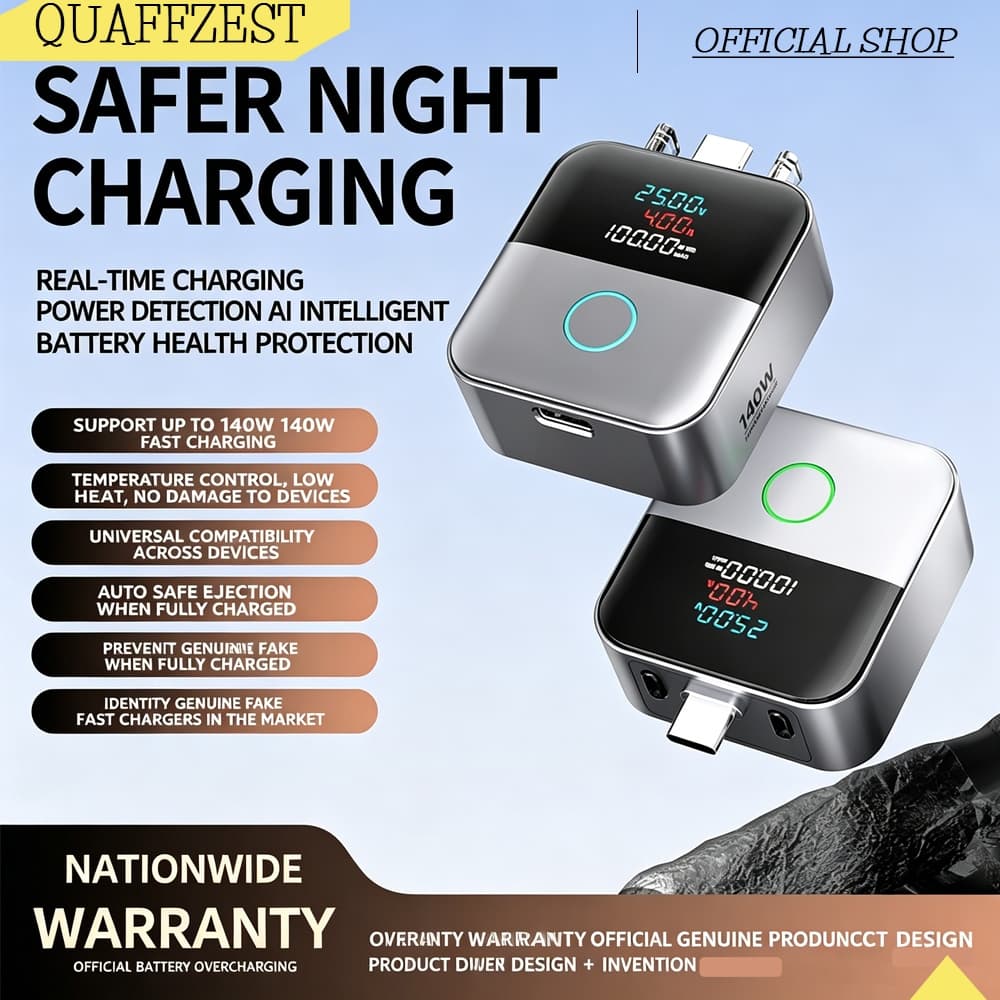 Tipo-C 140W Proteção De Bateria De Desconexão Física Anti-Sobrecarga Para Carregamento Noturno Seguro De Parada Automáti