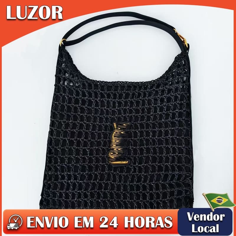Grande capacidade Commuter um ombro praia tecido saco estilo Pastoral carta estilo mão-tecido saco sacola