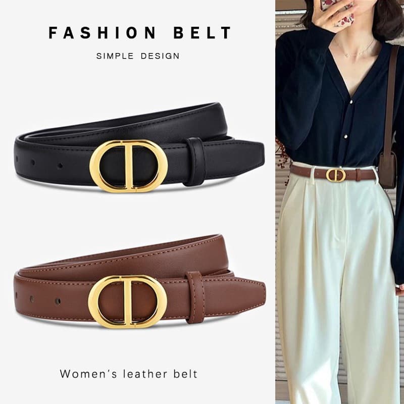 Cinto feminino moda simples All-Match cinto acessórios decorativos couro de alta qualidade