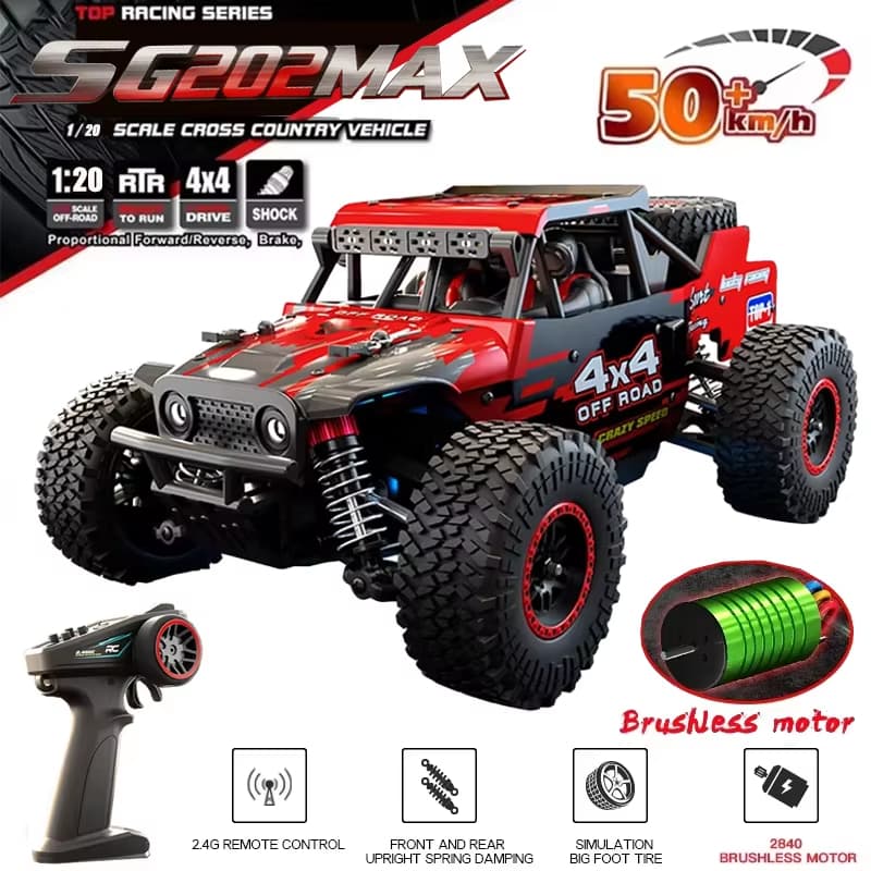 Veículo De Escalada RC 2.4G 4WD Chassi De Liga De Deriva De Alta Velocidade Carro De Controle Remoto Escala 1 : 20 Com L