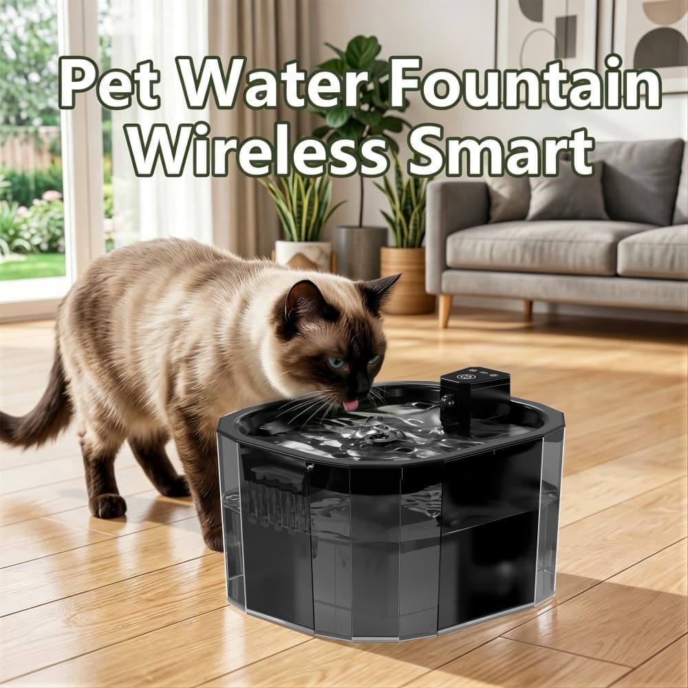 Sem Fio Bebedouro Fonte de Água Elevado Automático Com Sensor Inteligente e Filtro Para Pet Cachorro Gato 1.5 Litros