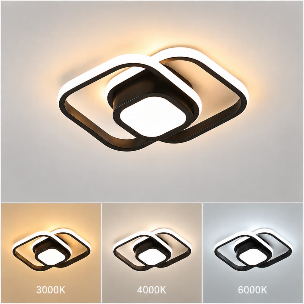 110V-220V Plafon LED de Sobrepor Moderno 3 Cores para Corredor Quarto e Sala