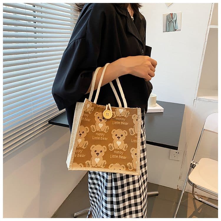 2026 Verão Nova Bolsa De Urso Fofa Moda Feminina Pequena Crossbody Ombro Portátil