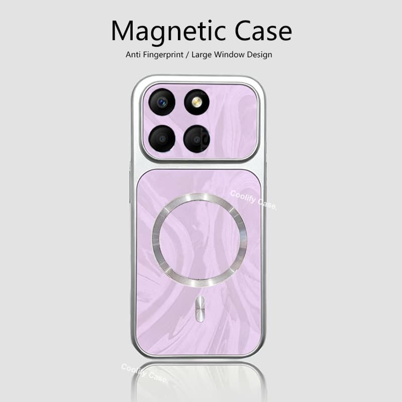 Capinha Magnética Motorola Moto G17 G56 G86 G75 G15 5G Textura Onda Água Borda Macia de À Prova De Choque Telefone Capa