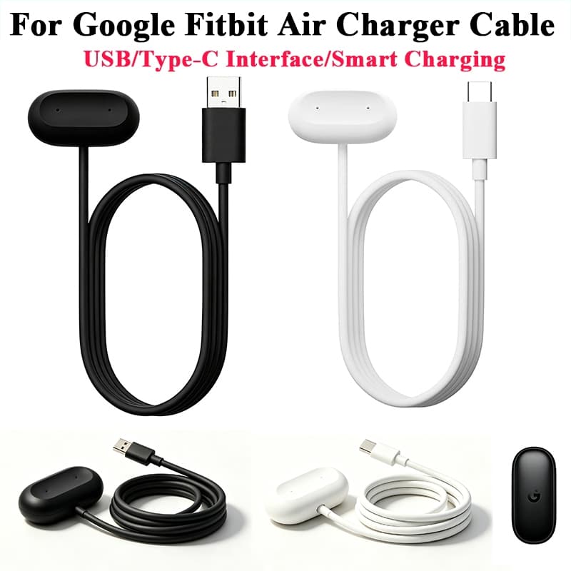 Cabo De Carregamento USB/Tipo C Para Google Fitbit Air Carregador Magnético Inteligente Portátil