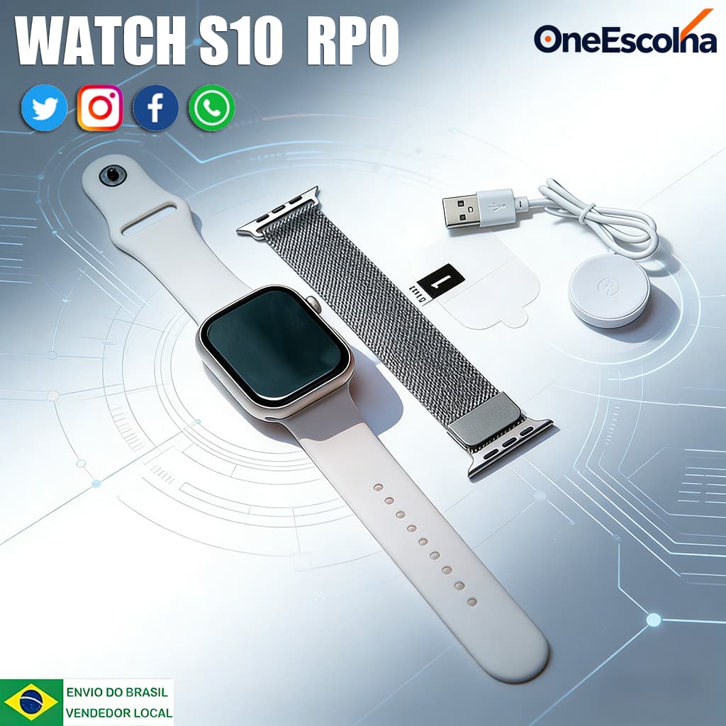 2026 smartwatch S10 Pro Mini Watch Série 10 Chamadas Bluetooth Monitoramento Cardíaco Calculadora à prova d'água