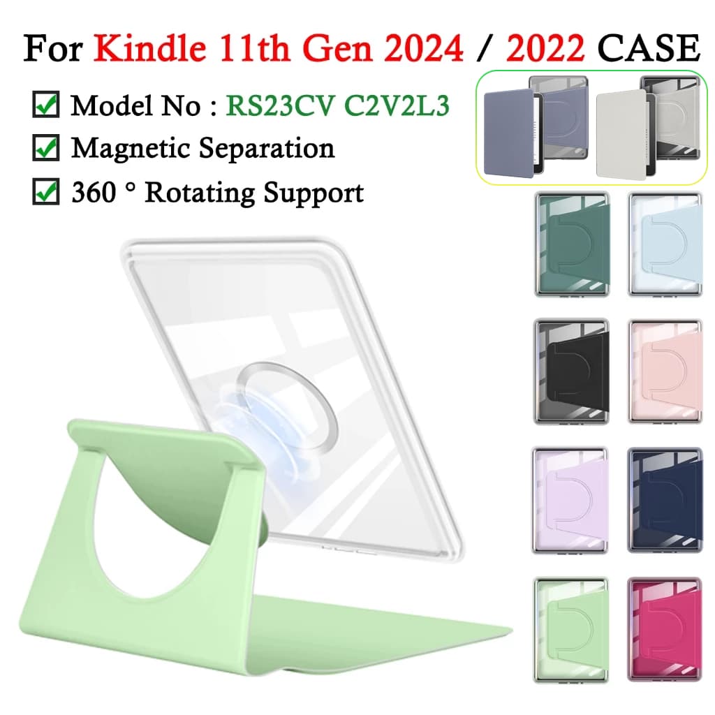 Capa Giratório Magnética Para Kindle 11ª/12ª Geração - 6 Polegadas C2V2L3/RS23CV (2022/2024)