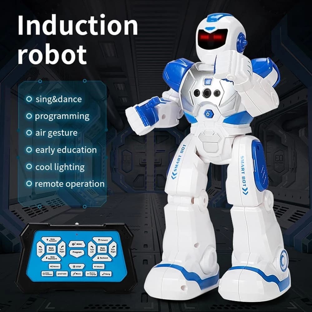 Robô Inteligente Multifuncional De Carregamento Em Movimento Dança Controle Remoto Caminhada Cantando Gesto Sensor Brinq