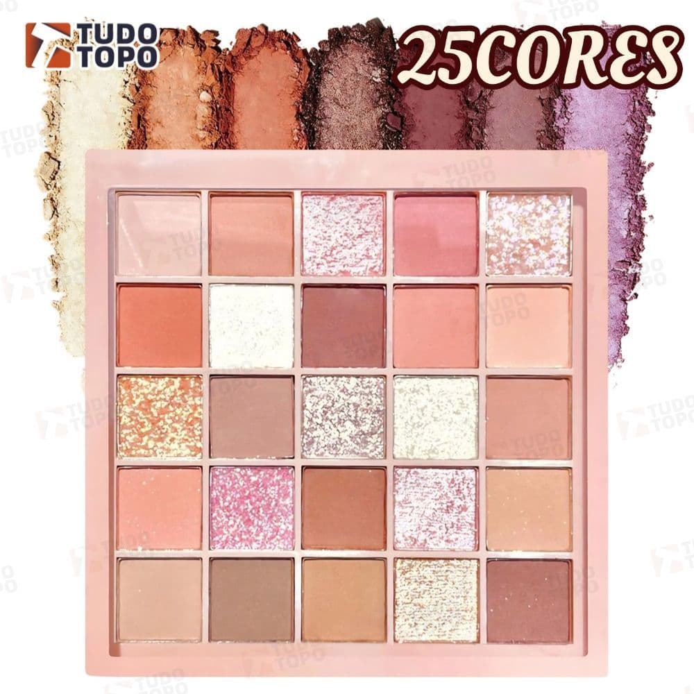 Paleta De Sombras Foscas E Pérolas De Baixa Saturação De 25 Cores Maquiagem Versátil De Longa Duração