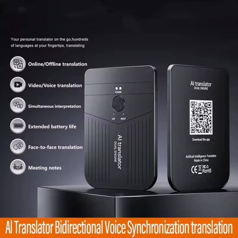 Tradutor Inteligente Remoto AI Com Interpretação Simultânea Em 140 Idiomas Gravador De Voz De Tradução Tempo Real