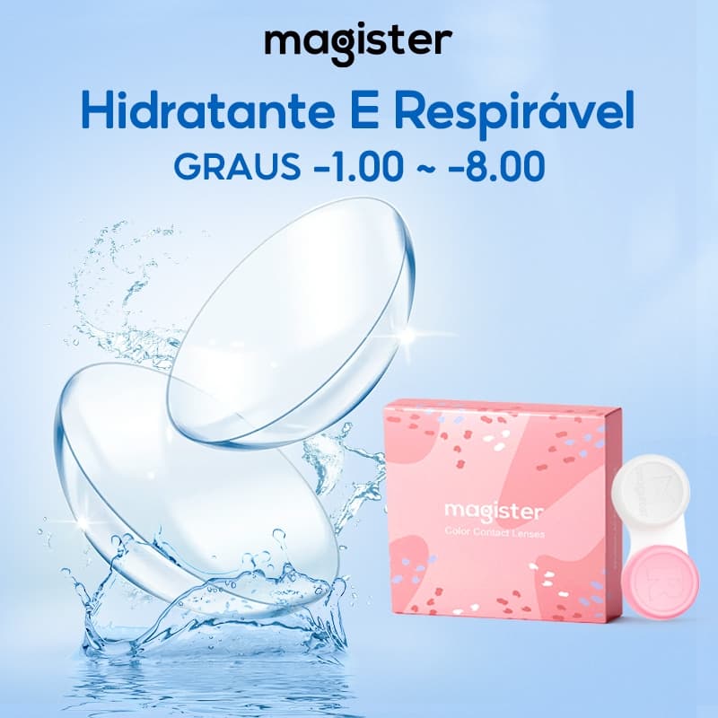 (-1.0 ~-8.0)Magister Lentes De Contato 14.0mm Transparente Confortável Anual Uso 2 Pçs/Par
