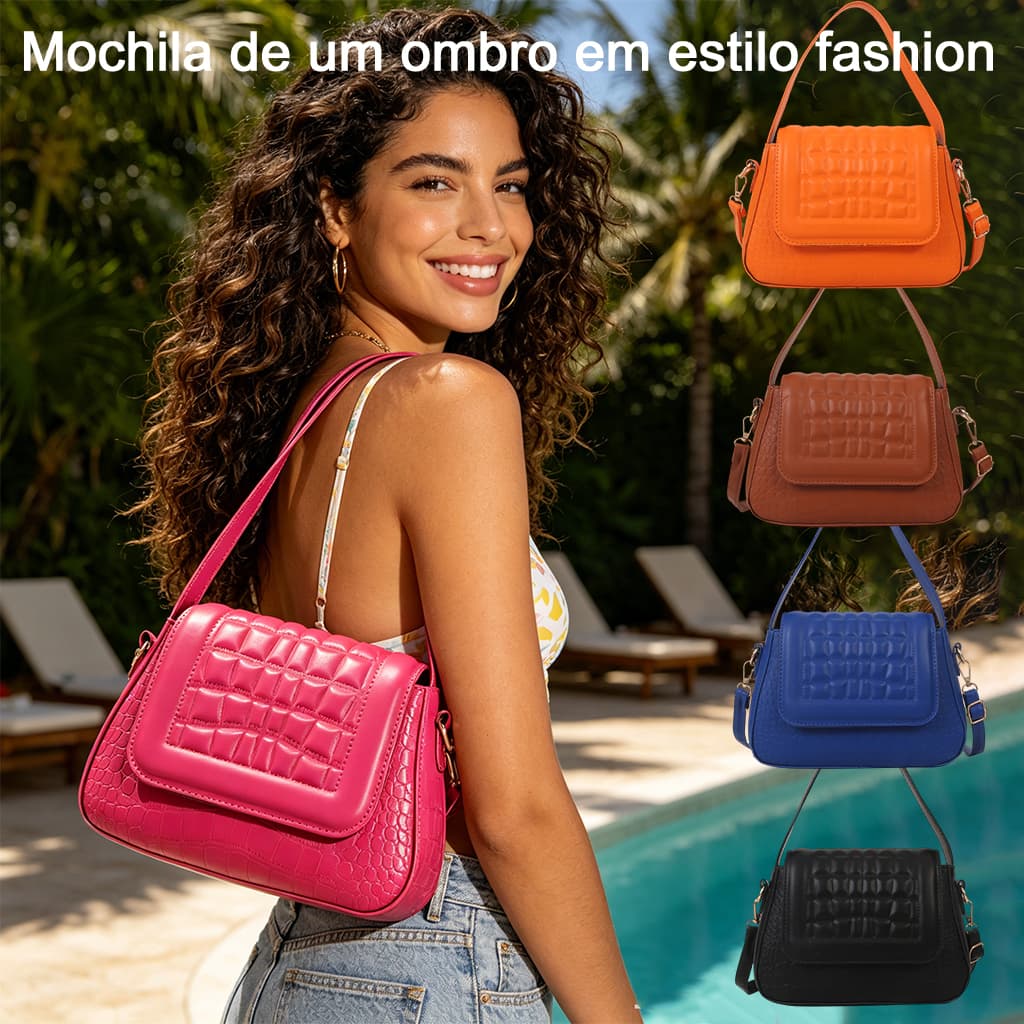 Bolsa pequena bolsa quadrada textura moda simples bolsa mensageiro de ombro