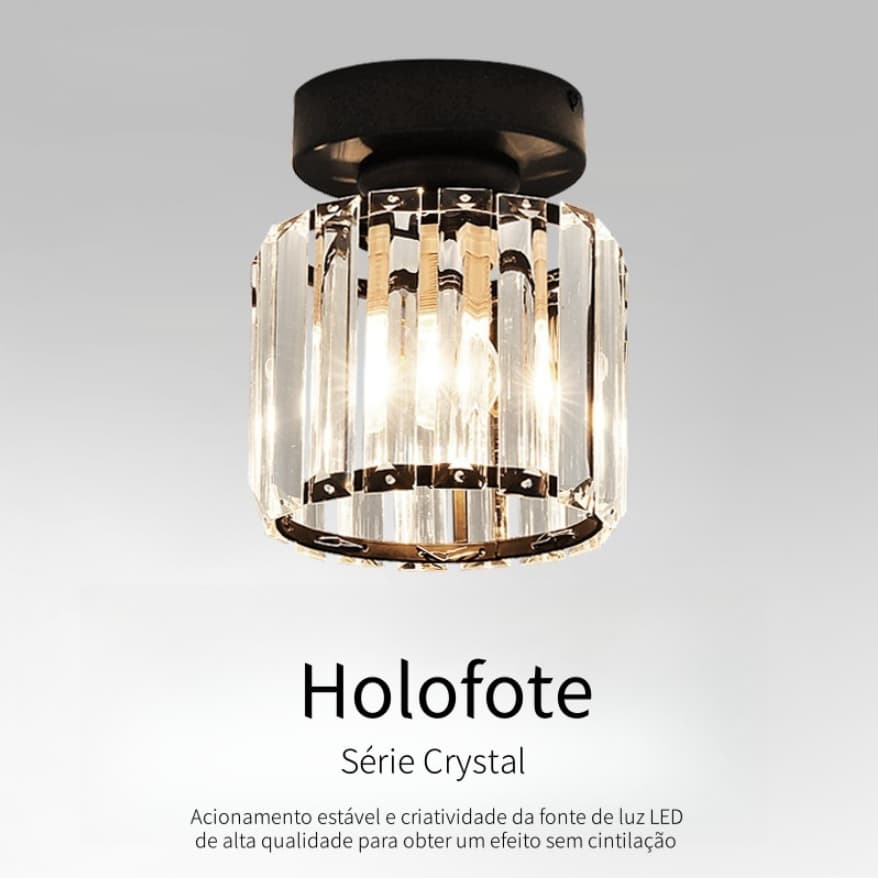 Lâmpada Led Moderna Para Corredor Com De Teto De Cristal Varanda De 3 Cores 110V-220V