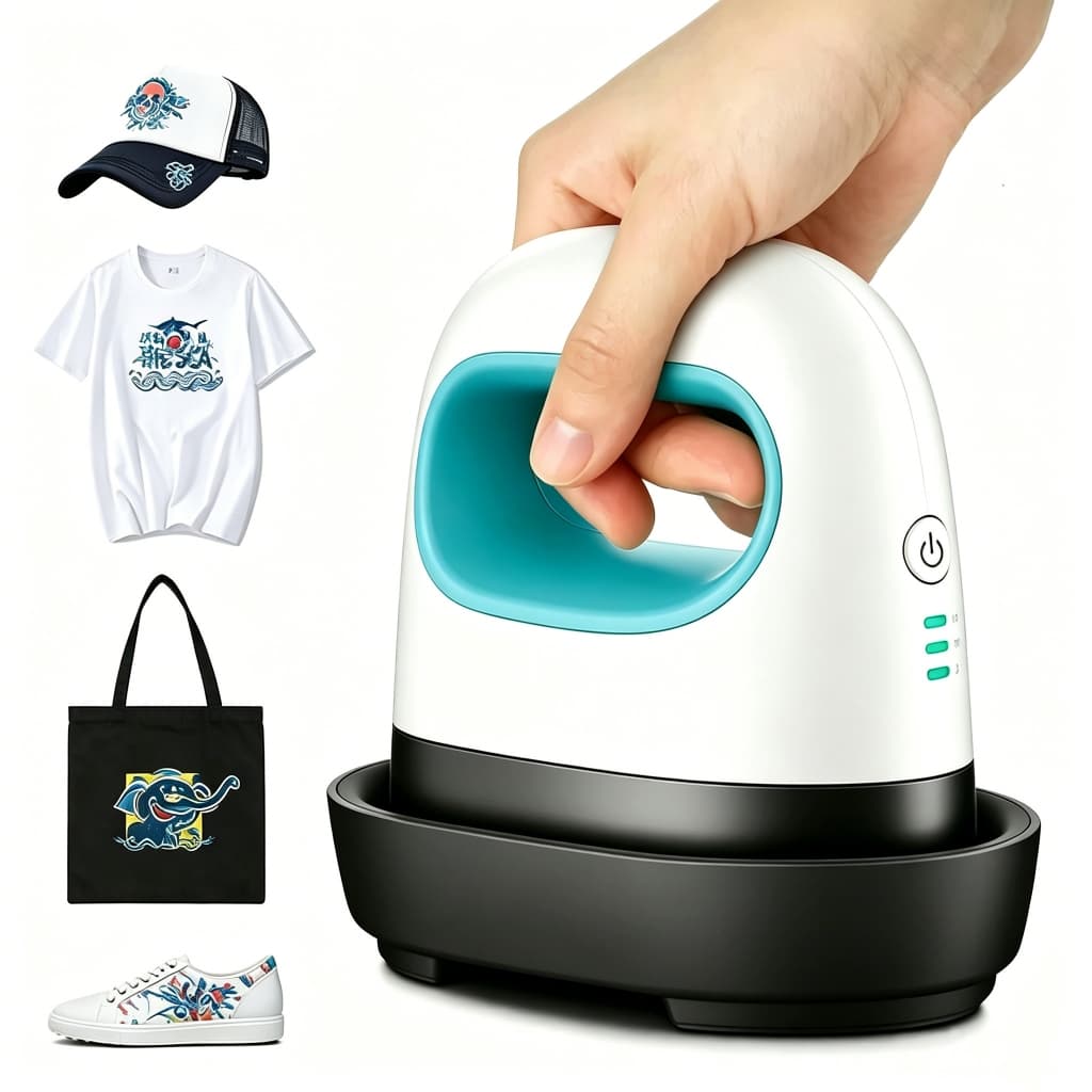 Máquina De Prensa Térmica Portátil Mini Impressora De Sublimação De Transferência De Calor Para Camisetas DIY , Bolsas