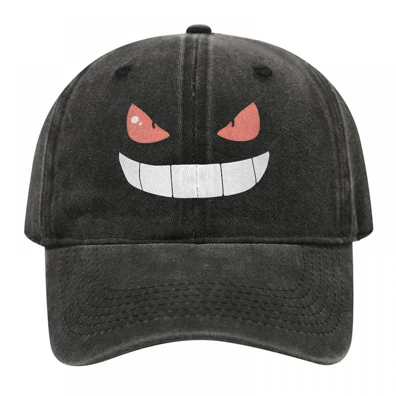 Gengar Face Bonés De Beisebol Unissex , Chapéus Desgastados , Clássico , Corrida Ao Ar Livre , Golfe , Não Estruturado ,
