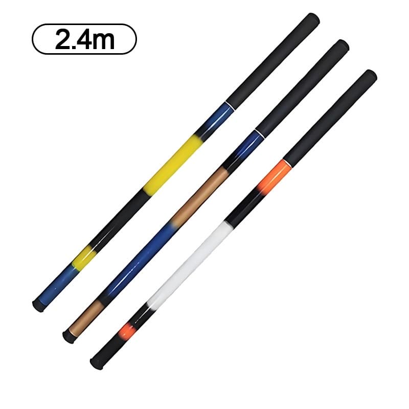 Conjunto de vara de pesca telescópica de 2,4 m, com capacidade de carga de 8 a 18 libras