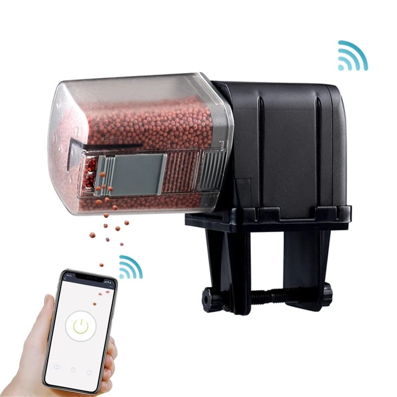 Wifi Aquário Alimentador Automático De Tanque De Peixes Dispensador De Alimentos Inteligente Temporizador De Alimentação