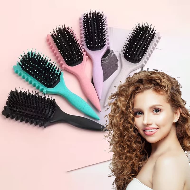 Escova Modeladora Bounce Curl E Pente Para Cachos