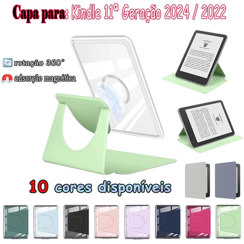 Magnetic Rotating Case for Kindle 11th/12th Generation 6" - C2V2L3/RS23CV (2022/2024）