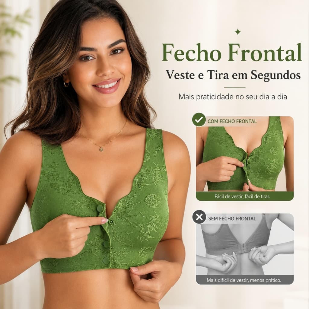 Sutia Fecho Frontal Botoes Amamentacao Gestante Sem Aro Jacquard Renda Conforto Pos Cirurgico