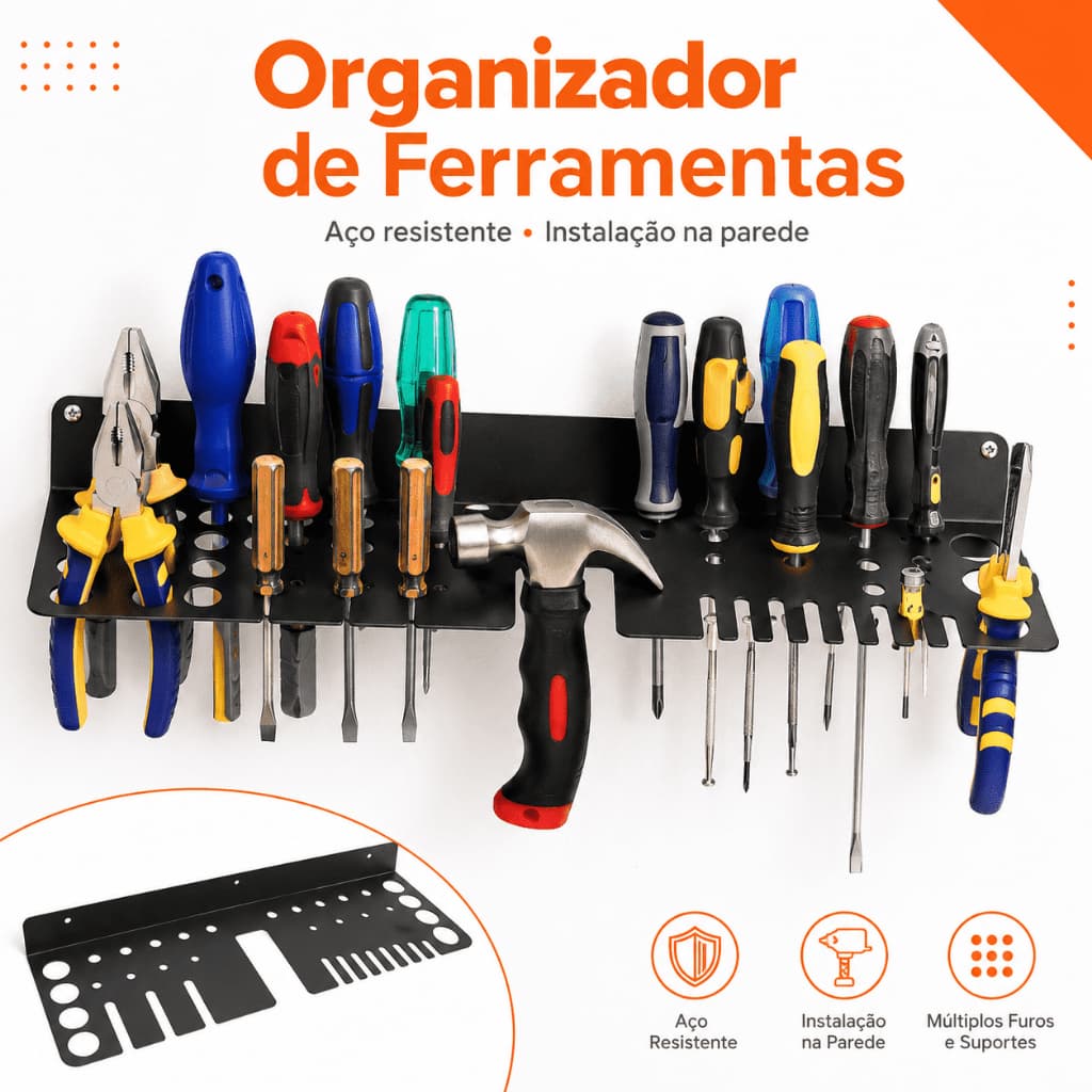 Suporte Ferramentas Parede Chave de Fenda Chave Philips