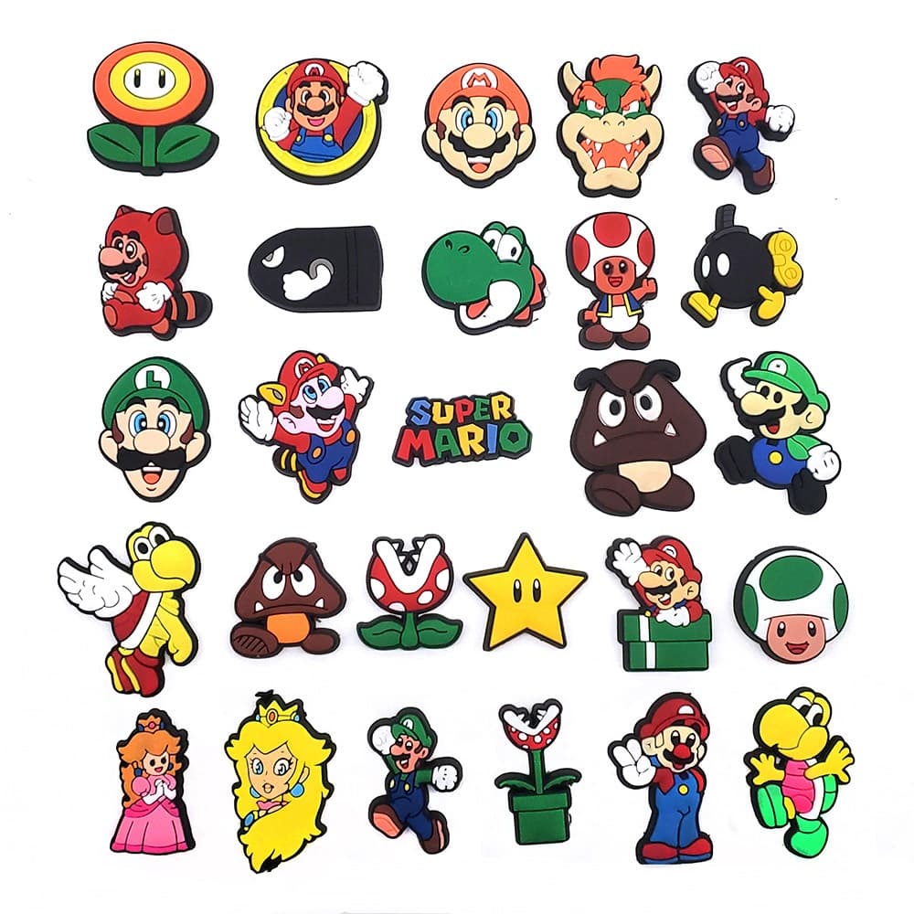 MEIDJ , Amuletos De Sapato , 27 Peças De Tamancos De Série De Jogos De Desenho Animado Fofos , Acessórios Decorativos De