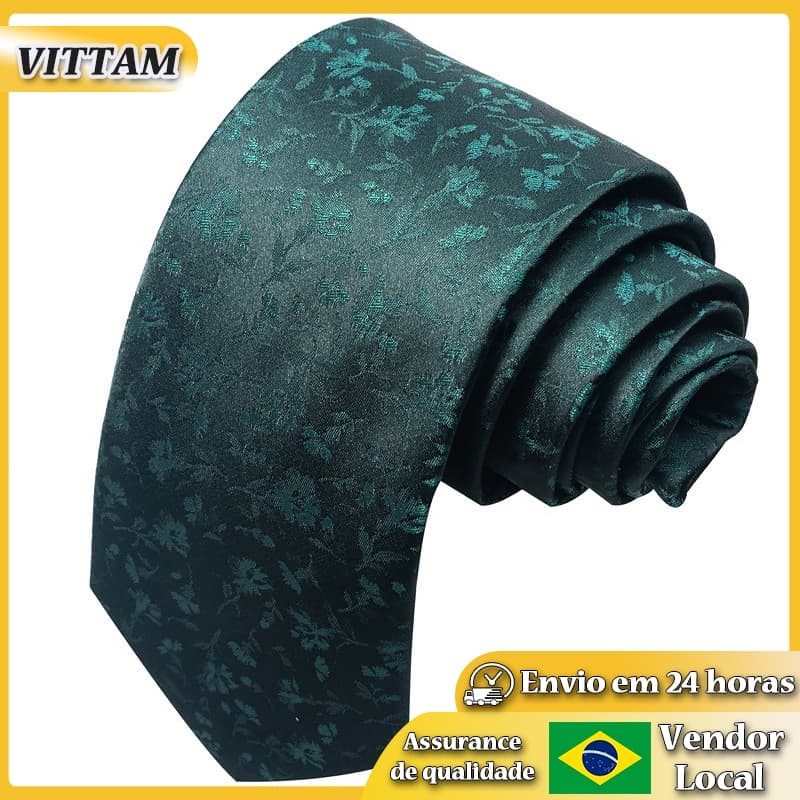 VITTAM Gravata Formal Masculina Moda Europeia Americana Venda Quente 8CM Gravata Casual Business All-Match Gravata de Se