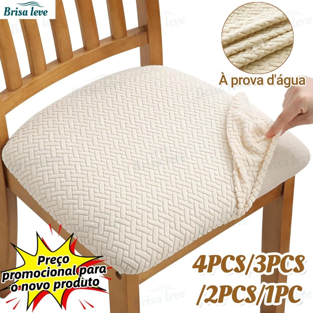 Jacquard Elástico Removível Cobertura De Cadeira De Jantar Sala De Estar Banquete De Casamento Hotel Decorar À Prova