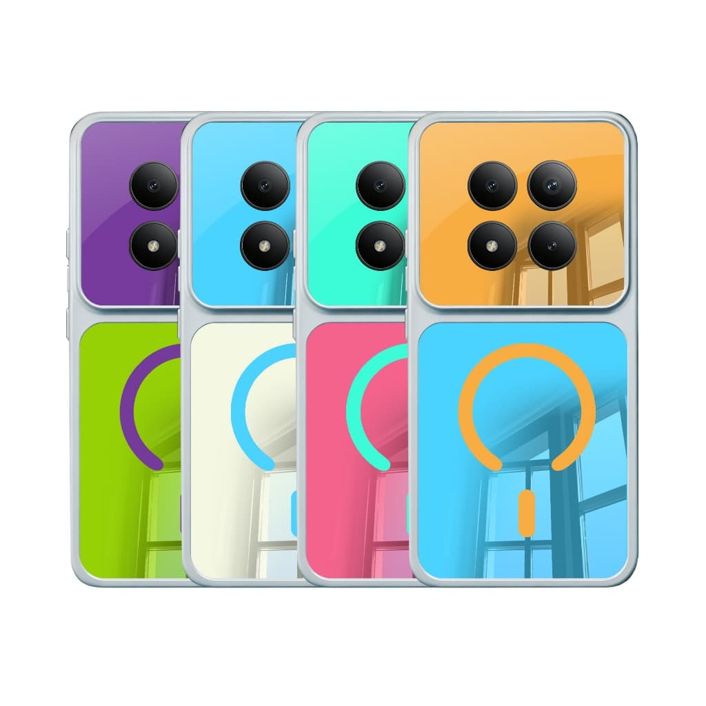 Colagem De Cores Brilhante Colorido Fosco Capa De Telefone Para Xiaomi Redmi Note 13 14 14S 15 Pro Plus 4G 5G Invólucro