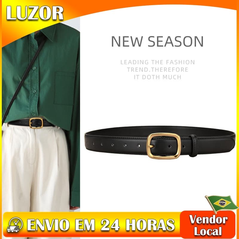 Senhoras cinto de couro antigo feminino Casual Retro cinto de couro feminino All-Match High-End cinto Jeans feminino