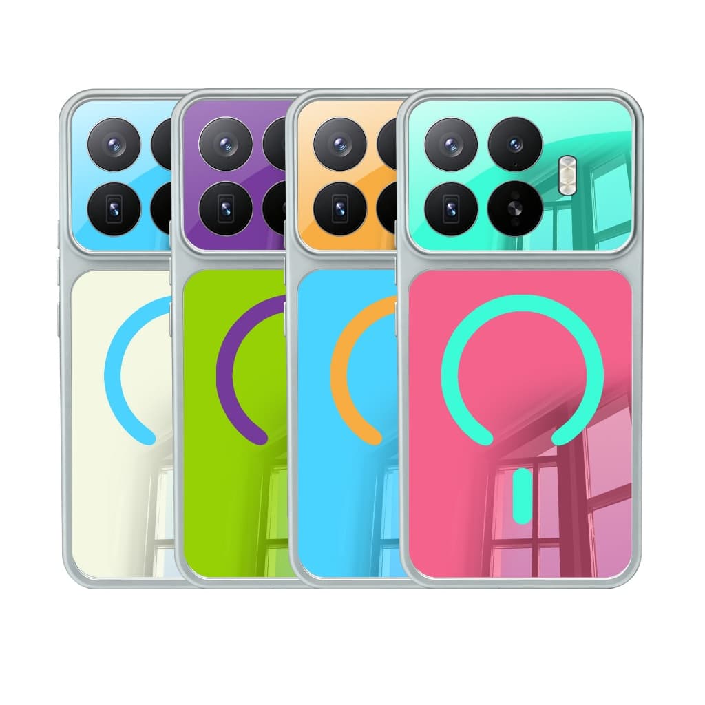Colagem De Cores Brilhante Colorido Fosco Capa De Telefone Para Xiaomi Mi 15T Pro Invólucro Anti Amarelo Proteção De Len
