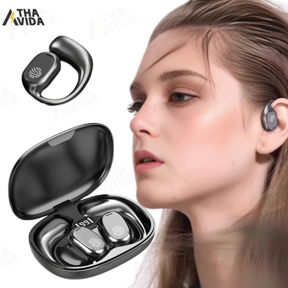 Fone Bluetooth Esportivo TWS 5.3 - À Prova de Suor, Bateria Longa Duração + Display de Carga-D28