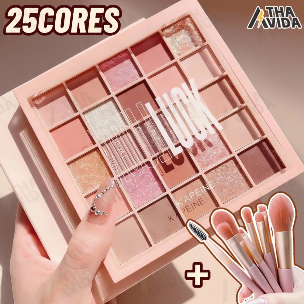 Paleta De Sombras Foscas E Pérolas De Baixa Saturação De 25 Cores Maquiagem Versátil Maquiagem para o dia a dia-ATHA