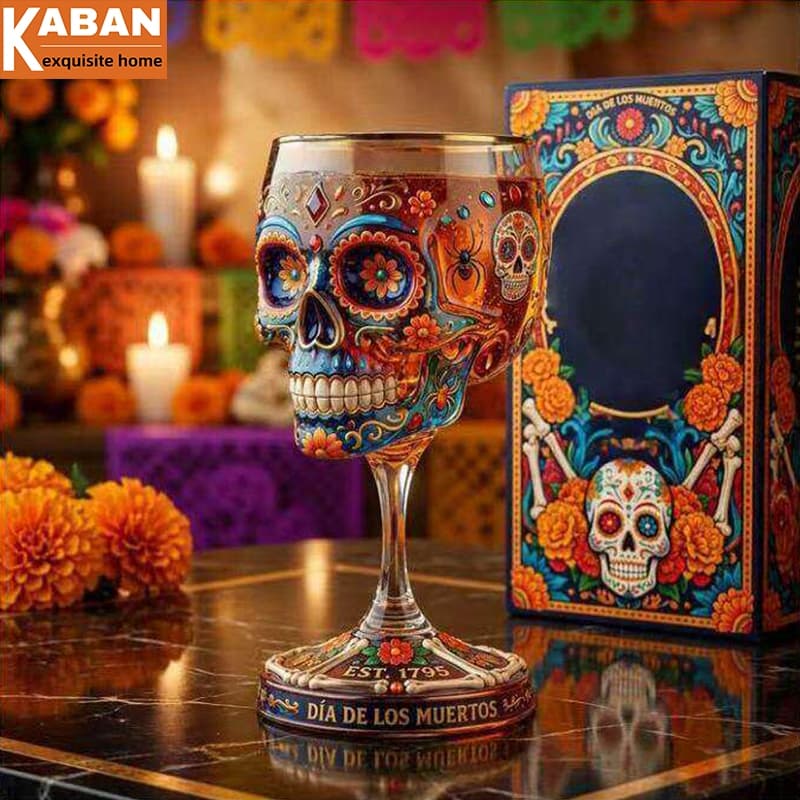 Copo De Vidro De Uísque De Caveira , Taça De Vinho Criativa Com Alto Teor De Borosilicato Para Decoração De Festa De Bar