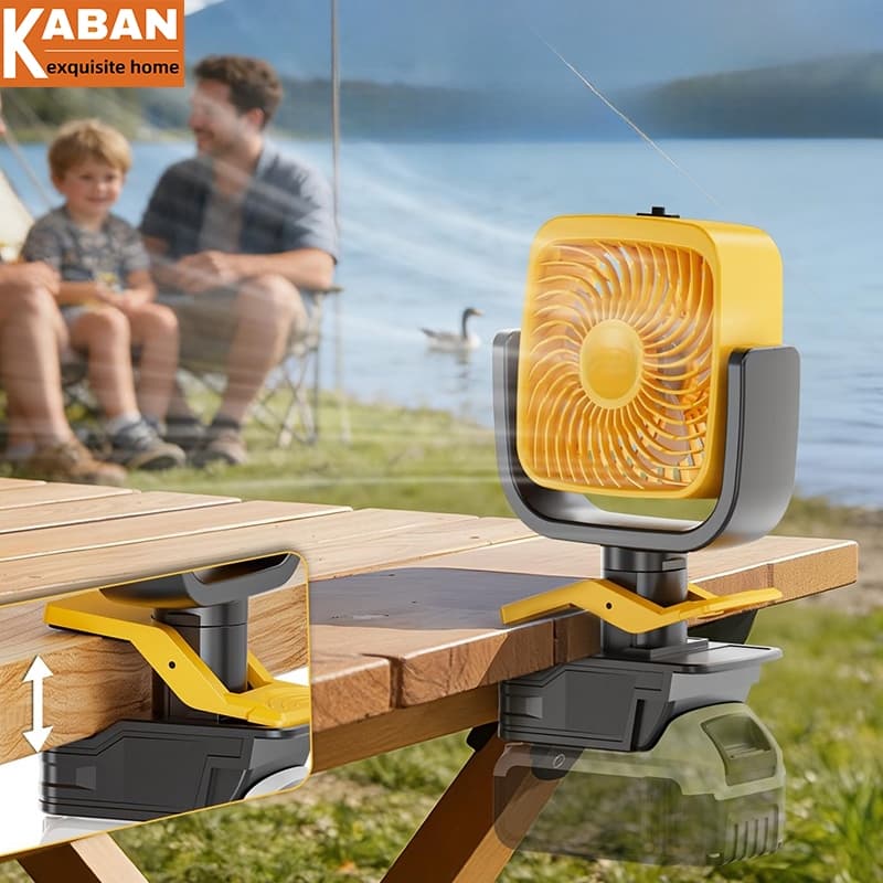 Ventilador De Clipe Sem Fio Compatível Com Bateria De 20V Portátil Para Local De Trabalho Resfriamento De Ângulo Ajustáv