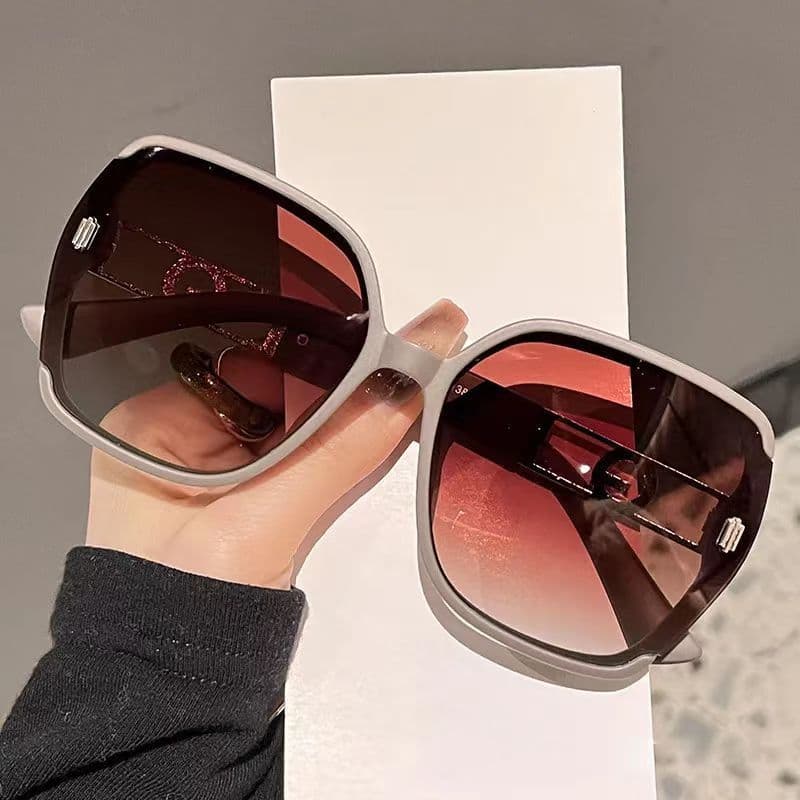 Óculos de sol da moda marrom Anti-ultravioleta feminino protetor solar HD óculos de sol masculinos ao ar livre