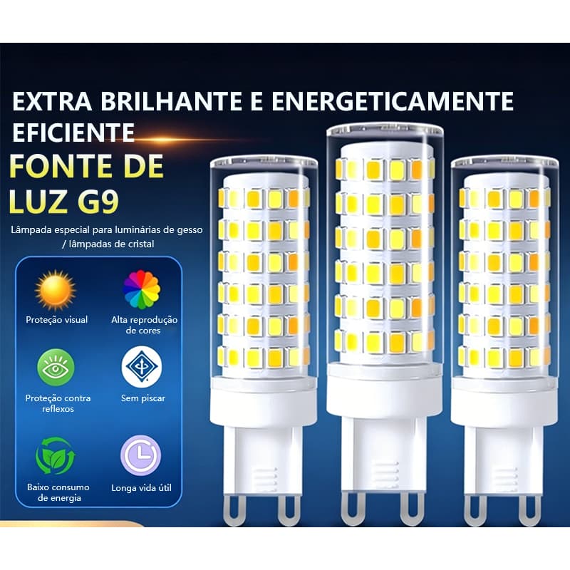 Lâmpadas LED Ultrabrilhantes G9 De Reposição Com Eficiência Energética E Duráveis Para Lustres De Cristal Gesso110-220V