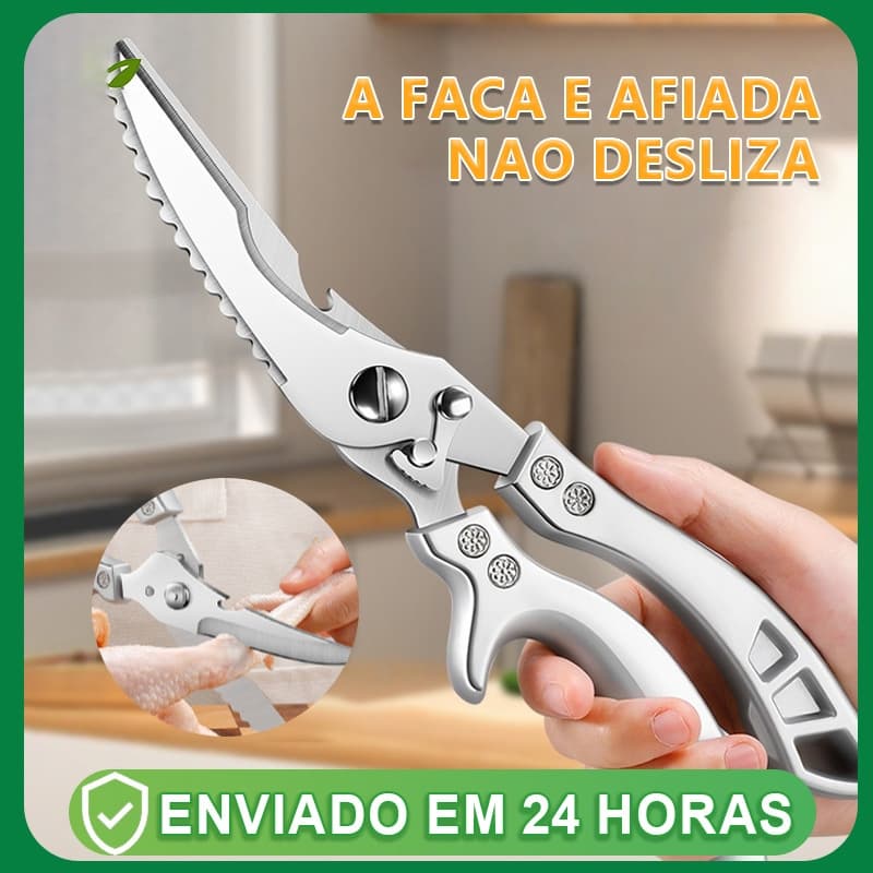 Tesoura Multifuncional Para Corte Alimentos Legumes Peixes Frangos Verdura Aço Inoxidável Utensílios