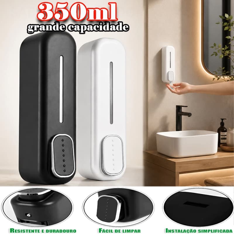 Dispensador manual de parede para sabão líquido, shampoo e condicionador
