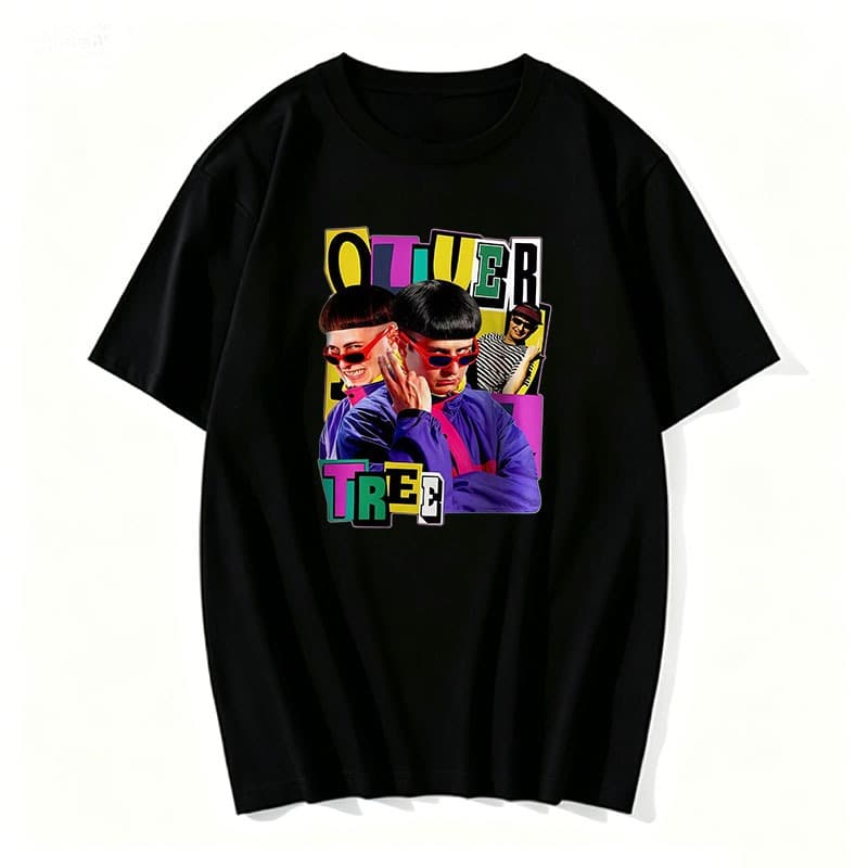 Oliver Tree Retro Vintage Impresso Fã 2026 Verão Camiseta Roupas De Algodão Unisex Masculino Feminino Y2k Popular Casual