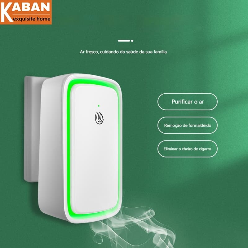 Plug-in Purificador De Ar De Íon Negativo Mini Desodorizador De Odor De 3 Modos Ionizador De Tomada De Parede Para Casa
