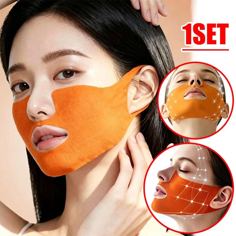 1 CONJUNTO / Outdoor & Sports Máscara suspensa com detecção de gelo Cinto de treinamento - Sunshine Orange Cool Half Fac