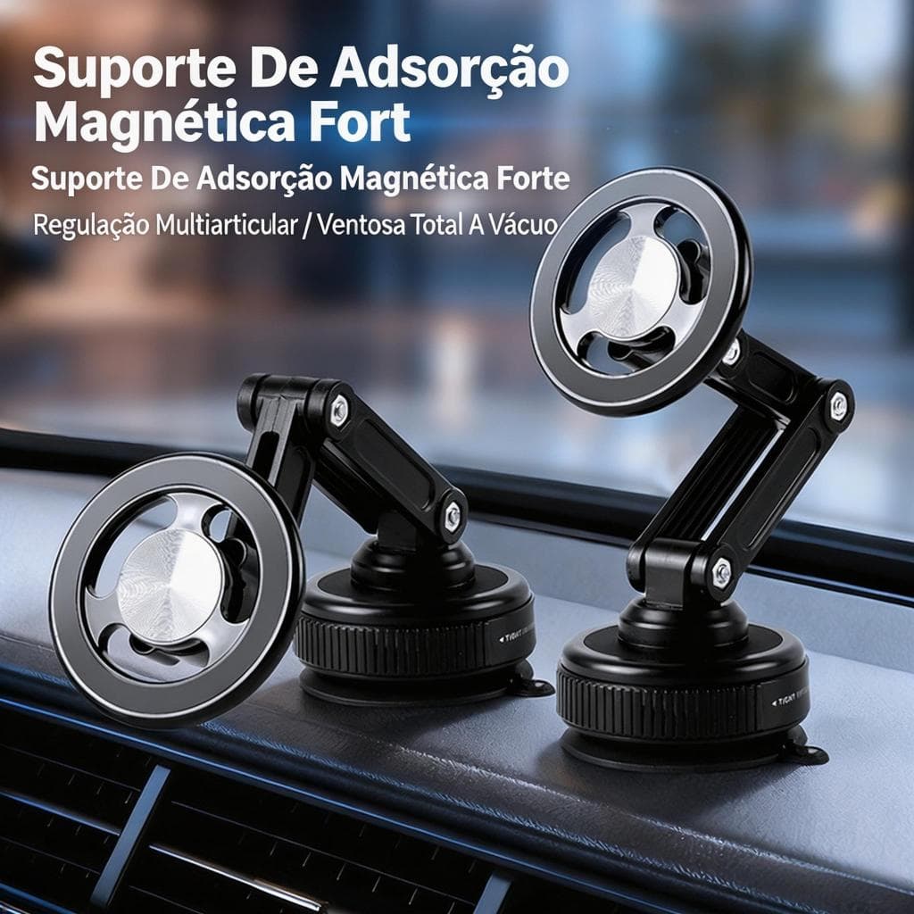 Suporte magnético multifuncional do telefone do carro do vácuo, ventosa não-marcação do ajuste multijunta não machuca
