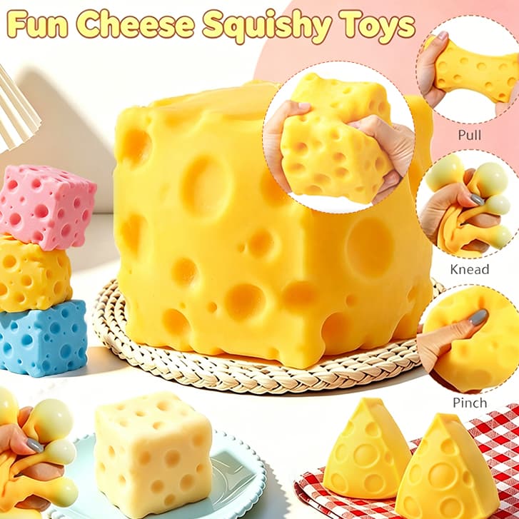 squishy De Queijo Grande Gigante jumbo Vaselina Sqweezy Cheesy Squeeze Brinquedos De Ascensão Lenta Para Crianças