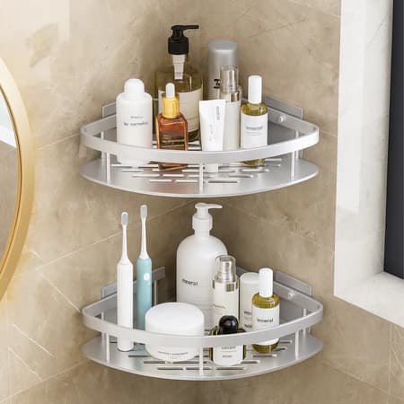Kit 2/3 SUPORTE PARA SHAMPOO PARA USO NO BANHEIRO NA PAREDE de alumínio suporte organizador multiuso